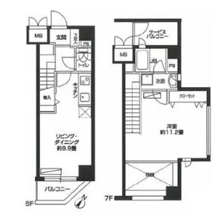 カスタリア用賀の間取り
