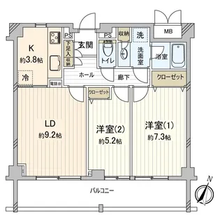 パティオス1番街【3階】の間取り