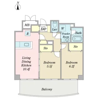 aurora【8階】の間取り
