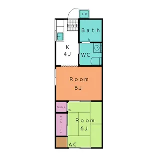 伊賀ハイツ【2階】の間取り