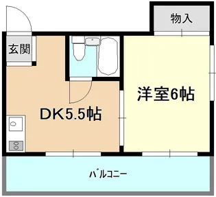 朋栄マンション【5階】の間取り