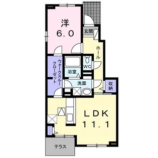 パレスみのり【1階】の間取り
