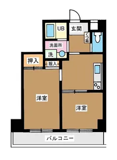 ヴィアグランデ若林【6階】の間取り