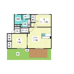 ディアス香流【1階】の間取り
