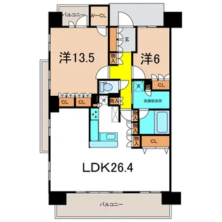 レーベンリヴァーレ 高崎ディアレスト【8階】の間取り