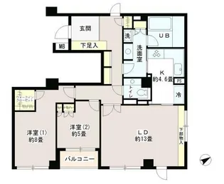 テラス笄町【4階】の間取り
