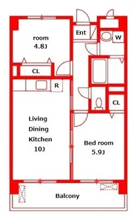 サングレイス【4階】の間取り