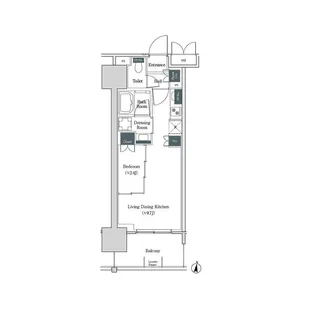 ブルックサイドレジデンス木場【2階】の間取り