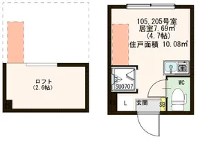 ハーモニーテラス本町II【1階】の間取り