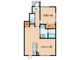 仮)シェリル明石貴崎【1階】の間取り