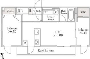 テラブリック南大井【4階】の間取り