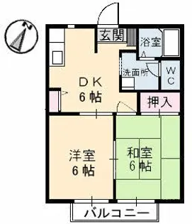 フロイデハイツ【1階】の間取り