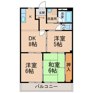 ハイツパイン【3階】の間取り