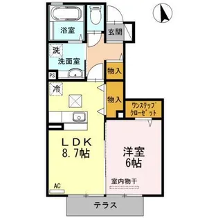 ガレンド吉尾 B棟【1階】の間取り