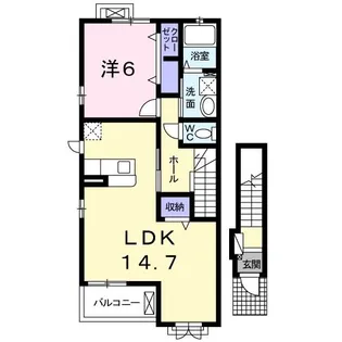 サニーヒルサイドII【2階】の間取り