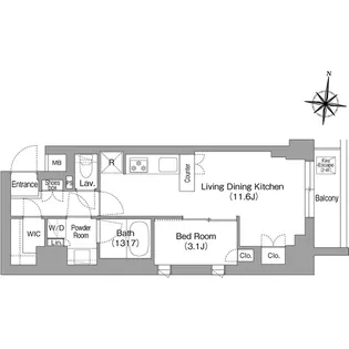 コンフォリア・リヴ大崎【5階】の間取り