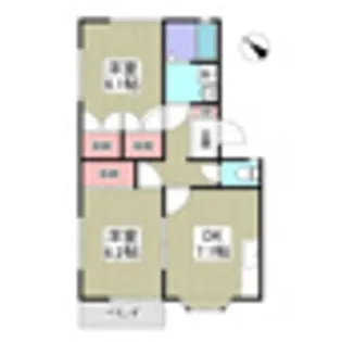 花咲コートヴィレッジ【2階】の間取り