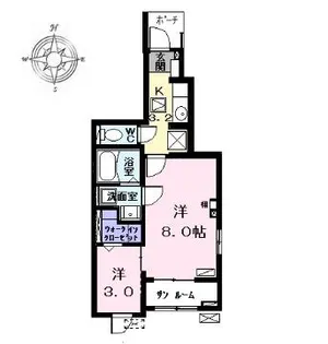 プラシード I【1階】の間取り