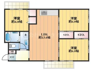 前野町ガーデンハウス【4階】の間取り