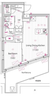 ガーラ ステーション川崎久地【5階】の間取り