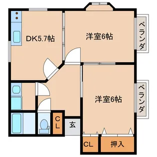 ApartmentHouseグロウ【2階】の間取り
