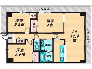 バルカポンテ【3階】の間取り