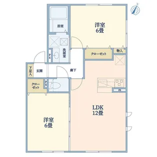 パインハウス上野毛【2階】の間取り