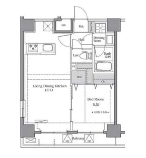 ブルロック東品川(BluRock東品川)【2階】の間取り