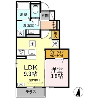 ベルファイン【1階】の間取り