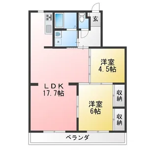 パークヴィレッヂN【1階】の間取り