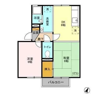 カーサフォンターナ【2階】の間取り