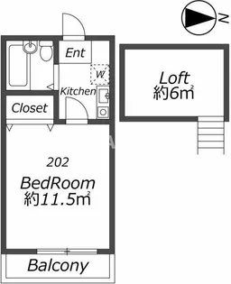 シャレー東大宮【2階】の間取り