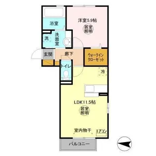 LaMerKANEDA(ラメール金田)【2階】の間取り