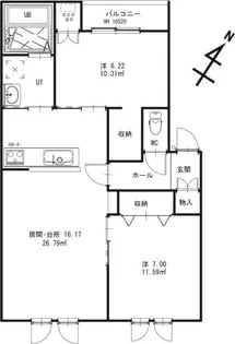 ROTHTLE(ロストル)【2階】の間取り
