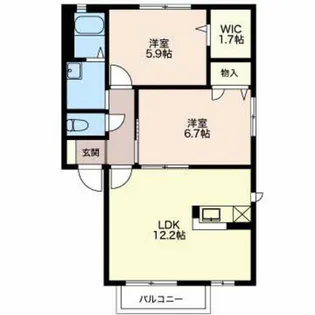 フォーレス・ティー・ローズC【2階】の間取り