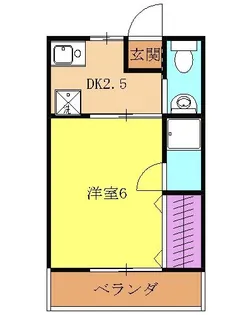 ハイツあさぎり【1階】の間取り