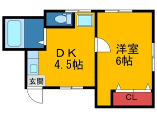 レジスタンスI号館【4階】の間取り