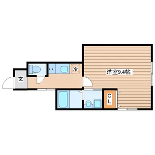 ベルグラン越路II【1階】の間取り