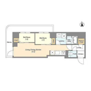 ドゥーエ尾久【3階】の間取り