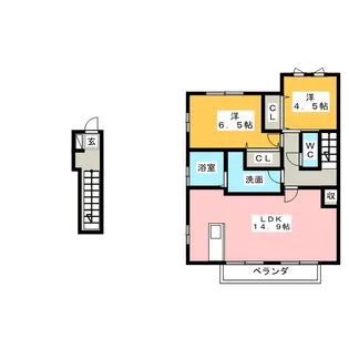 梵梵【2階】の間取り