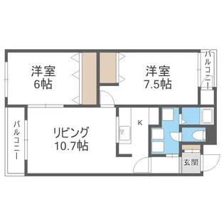 ル・ボヌール【3階】の間取り