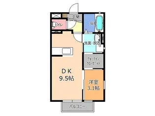 ヴァンクールI【2階】の間取り