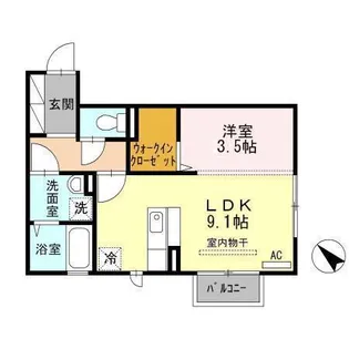 グランシャリオ大川町【1階】の間取り