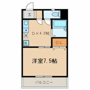 KYハイツ【1階】の間取り