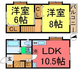 Mテラスハウス【1階】の間取り
