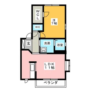 メゾン・ド・クレール【2階】の間取り
