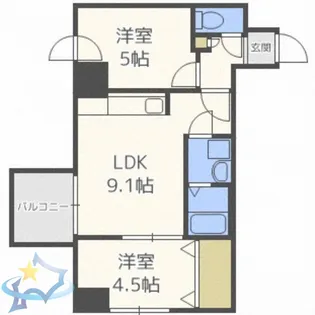 グランドジョラスN6【2階】の間取り