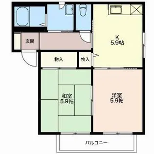 サンビレッジ久保 A【2階】の間取り