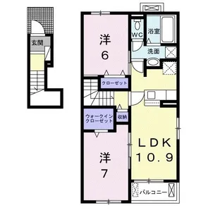 デリス・シャルマンII【2階】の間取り