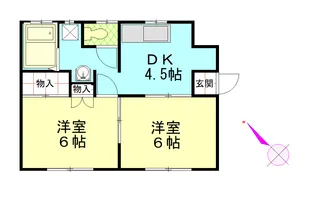 南砂ハイム【1階】の間取り